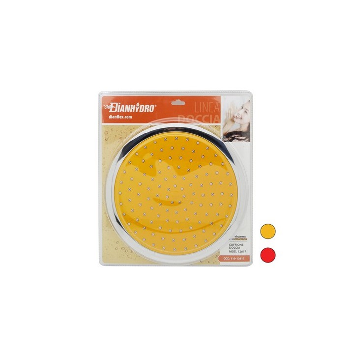 SOFFIONE DOCCIA TONDO MODELLO 12617 DIAM. 228 Arancio