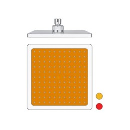 SOFFIONE DOCCIA QUADRO MODELLO 12618 MM 200 Rosso