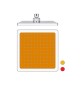 SOFFIONE DOCCIA QUADRO MODELLO 12618 MM 200 Rosso