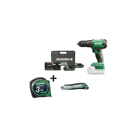 HIKOKI SET TRAPANO AVVITAT DV18DA 18V C/PERC + ACC