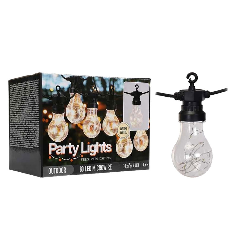 LUMINARIA 'PARTY' cavo mt.7,5 - 10 portalampade E27