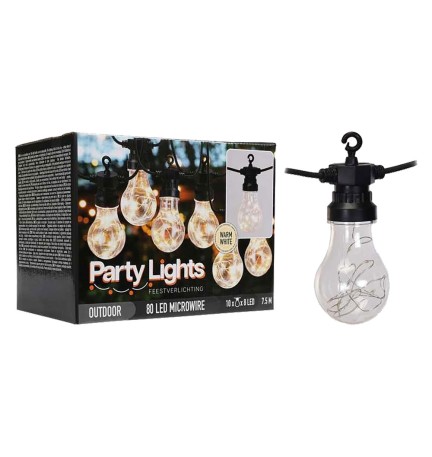 LUMINARIA 'PARTY' cavo mt.7,5 - 10 portalampade E27