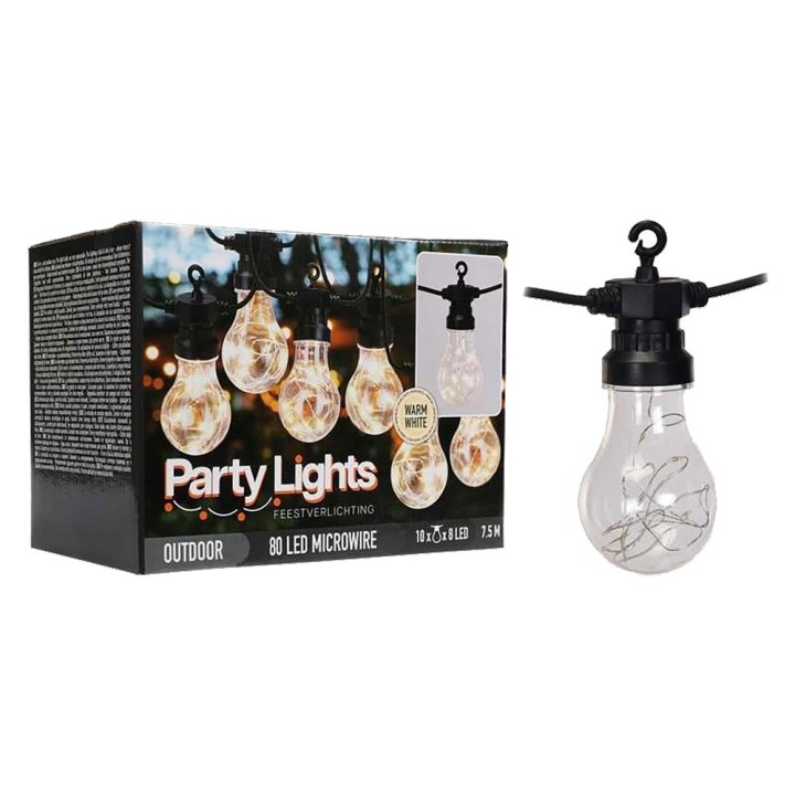 LUMINARIA 'PARTY' cavo mt.7,5 - 10 portalampade E27