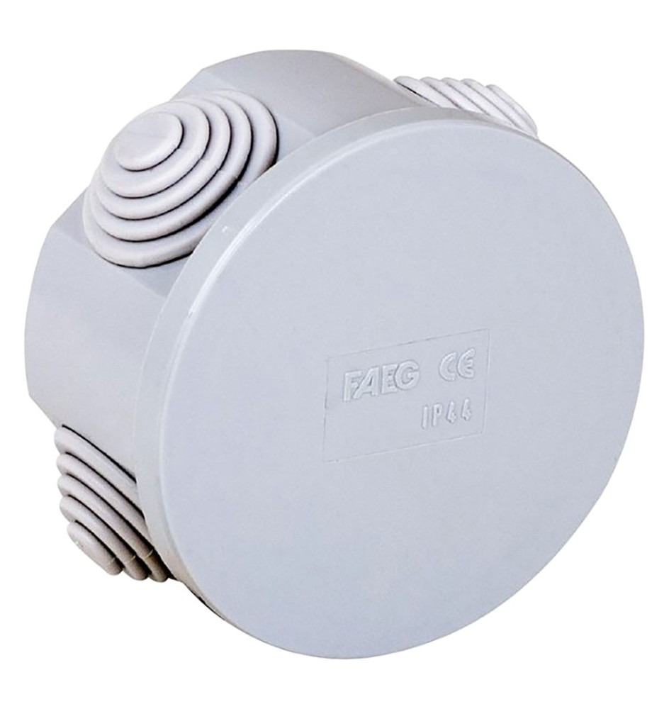 SCATOLA TONDA DA PARETE Ø mm 60 x h.35 - 4 entrate