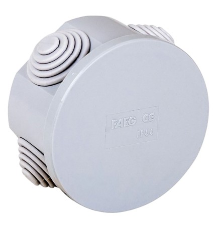 SCATOLA TONDA DA PARETE Ø mm 60 x h.35 - 4 entrate