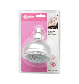 SOFFIONE DOCCIA SQUALO CON SNODO ZAMA Cromo - Diam. 80 mm