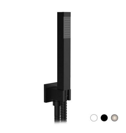 KIT DOCCETTA MINIMALE QUADRA Nichel Spazzolato Opaco