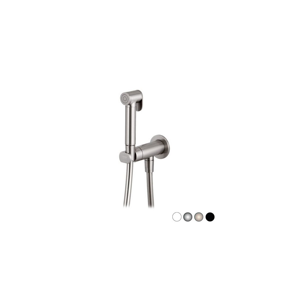 SET MISCELATORE CON DOCCETTA SHUT-OFF TONDO Nero Opaco