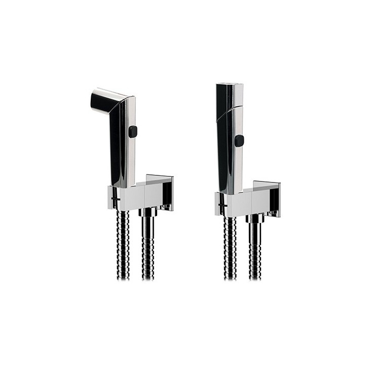 KIT DOCCETTA SHUT-OFF IDROSCOPINO DOPPIA FUNZIONE QUADRA Cromo