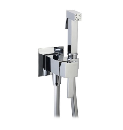 SET MISCELATORE A INCASSO QUADRO CON SHUT-OFF E SUPP. INTEGRATO Cromo