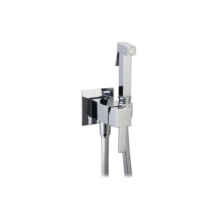 SET MISCELATORE A INCASSO QUADRO CON SHUT-OFF E SUPP. INTEGRATO Cromo