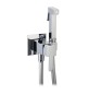 SET MISCELATORE A INCASSO QUADRO CON SHUT-OFF E SUPP. INTEGRATO Cromo