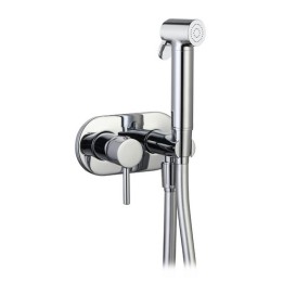 SET MISCELATORE A INCASSO TONDO CON SHUT-OFF E SUPP. LATERALE Cromo
