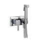 SET MISCELATORE A INCASSO QUADRO CON SHUT-OFF E SUPP. LATERALE Cromo