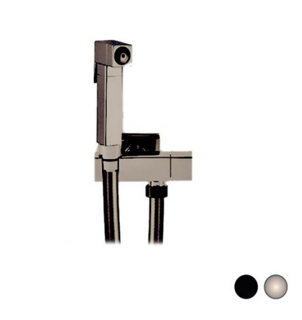 SET CON IDROSCOPINO + FLESSIBILE + SUPPORTO QUADRO OTTONE Nichel spazzolato