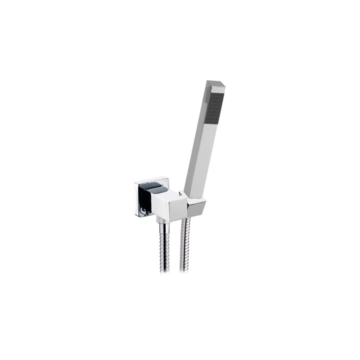 PRESA ACQUA CON SUPPORTO IN OTTONE + DOCCETTA PANFILO + FLESSIBILE Cromo