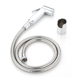 KIT DOCCETTA SHUT-OFF CON SUPPORTO A MURO E FLESSIBILE Cromo