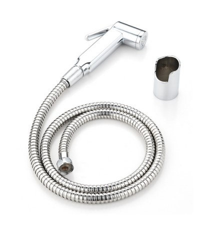 KIT DOCCETTA SHUT-OFF CON SUPPORTO A MURO E FLESSIBILE Cromo