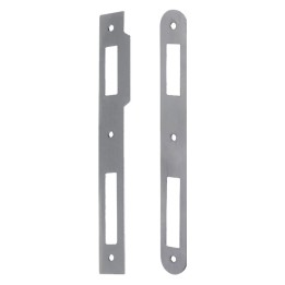 CONTROPIASTRA PER SERRATURA 'PATENT' B.Q. grigio verniciato - interasse 70 mm