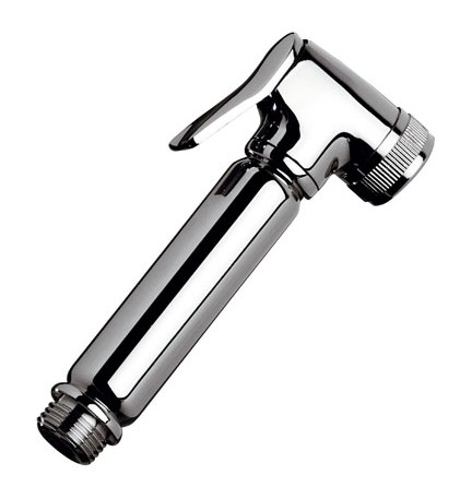 DOCCETTA IDROSCOPINO A PULSANTE IMPUGNATURA LISCIA Nichel spazzolato