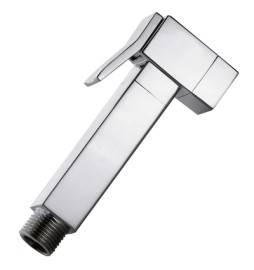 DOCCETTA A PULSANTE IN OTTONE QUADRA PER IDROSCOPINO Nichel Spazzolato