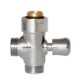 DEVIATORE TONDO IN OTTONE CROMATO PER COLONNA DOCCIA Cromo