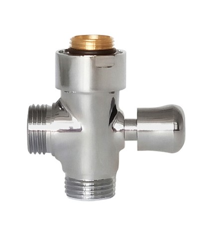 DEVIATORE TONDO IN OTTONE CROMATO PER COLONNA DOCCIA Cromo