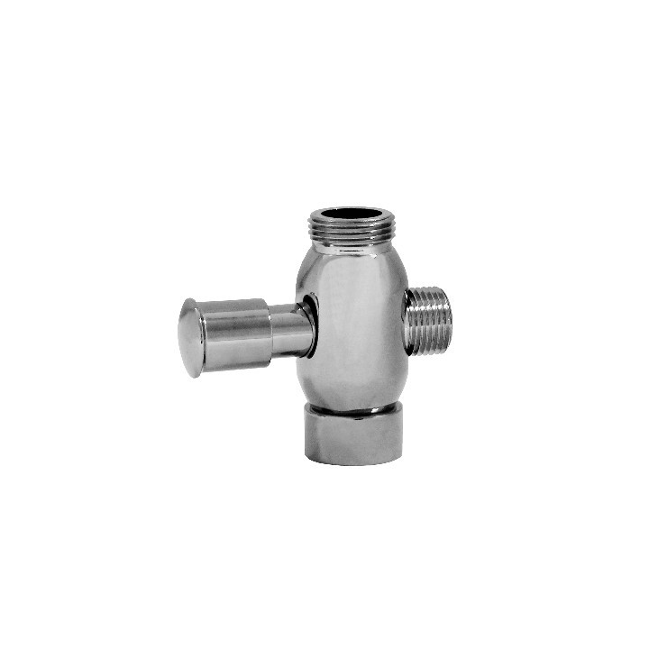 DEVIATORE IN OTTONE CROMATO PER COLONNA DOCCIA Cromo