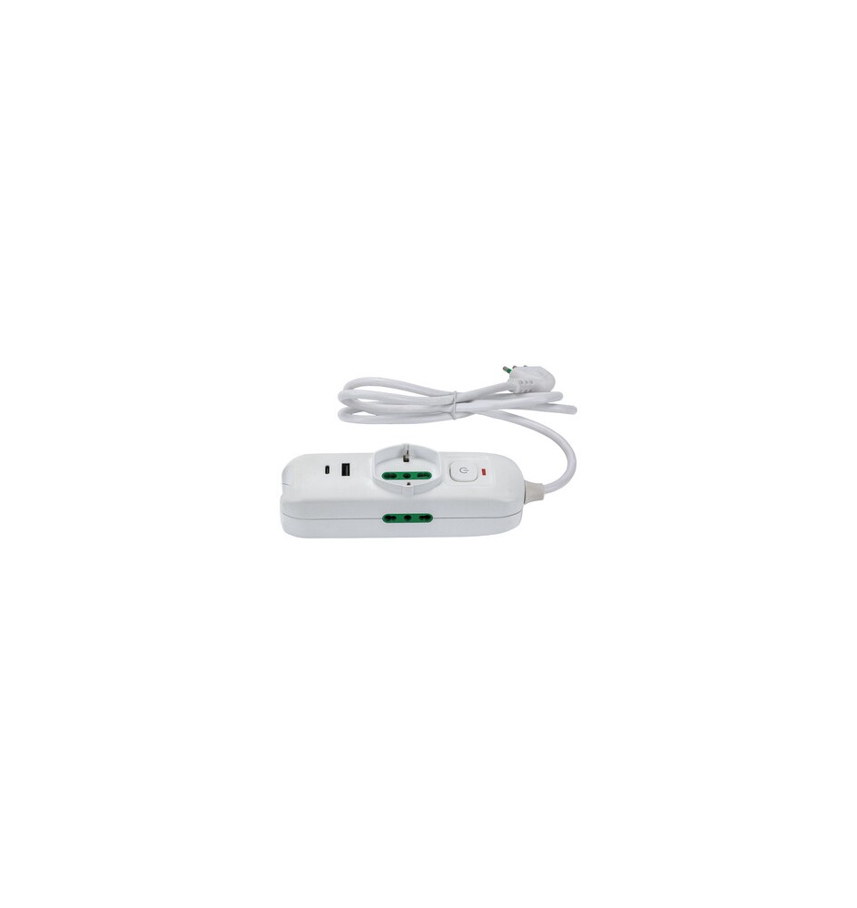 FME 474124 MULTIPRESA 2P BIP+1BIP/SCH+USB-A-C TRIAX