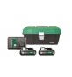 HIKOKI PACK BATTERIA HKA901240V 12V 2X4AH + CARIC