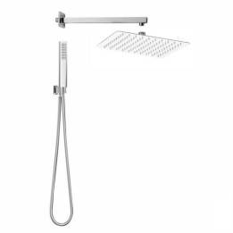 KIT SOFFIONE DOCCIA QUADRATO SLIM TOP LINE Cromo Lucido