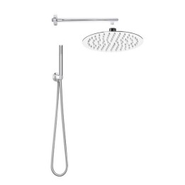 KIT SOFFIONE DOCCIA TONDO SLIM TOP LINE Cromo Lucido