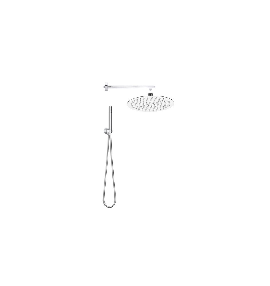 KIT SOFFIONE DOCCIA TONDO SLIM TOP LINE Cromo Lucido