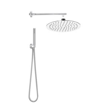 KIT SOFFIONE DOCCIA TONDO SLIM TOP LINE Cromo Lucido