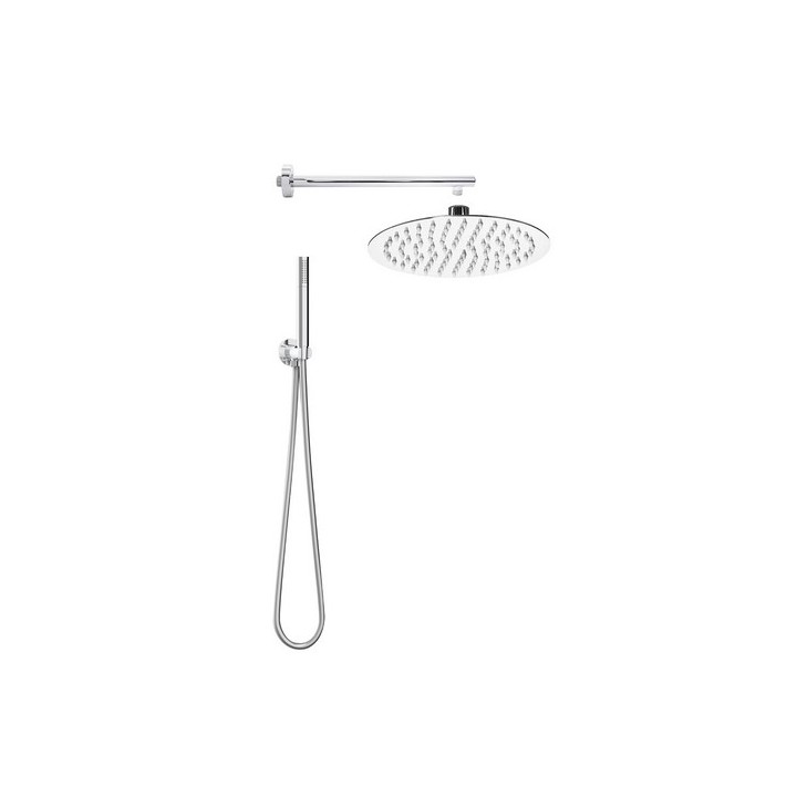KIT SOFFIONE DOCCIA TONDO SLIM TOP LINE Cromo Lucido