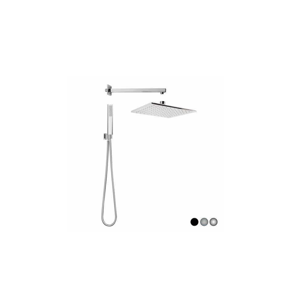 KIT SOFFIONE DOCCIA QUADRATO SEVEN Cromo