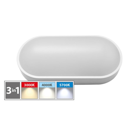 PLAFONIERA LED OVALE 'BV' 12W - 800 lumen