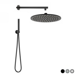 KIT SOFFIONE TONDO SEVEN Nero Opaco Matt