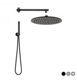 KIT SOFFIONE TONDO SEVEN Nero Opaco Matt