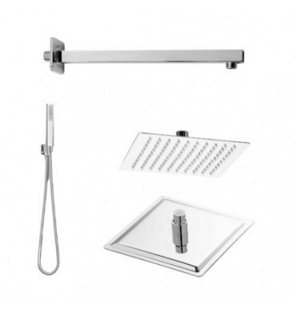 KIT SOFFIONE DOCCIA RESTYLING SMART- QUADRATO Cromo Lucido