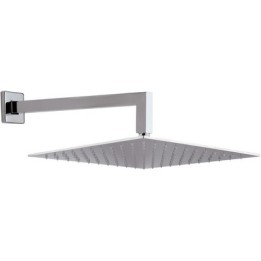 SOFFIONE DOCCIA A PARETE QUADRO CM 30 CON BRACCIO cm 30 x 30