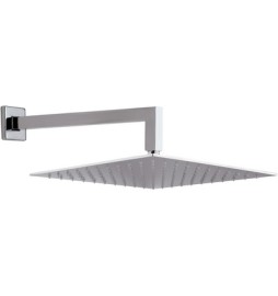 SOFFIONE DOCCIA A PARETE QUADRO CM 30 CON BRACCIO cm 30 x 30