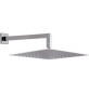 SOFFIONE DOCCIA A PARETE QUADRO CM 30 CON BRACCIO cm 30 x 30