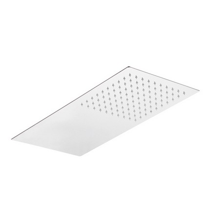 SOFFIONE 1 GETTO RETTANGOLARE ULTRA PIATTO ACCIAIO INOX mm 500x250x3