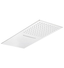 SOFFIONE 2 GETTI RETTANGOLARE ULTRA PIATTO ACCIAIO INOX mm 500x220x3