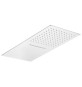 SOFFIONE 2 GETTI RETTANGOLARE ULTRA PIATTO ACCIAIO INOX mm 500x220x3