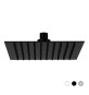 SOFFIONE SLIM QUADRO Nero Opaco cm 25 x 25
