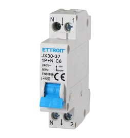 INTERRUTTORE MAGNETOTERMICO 1P+N - 6A