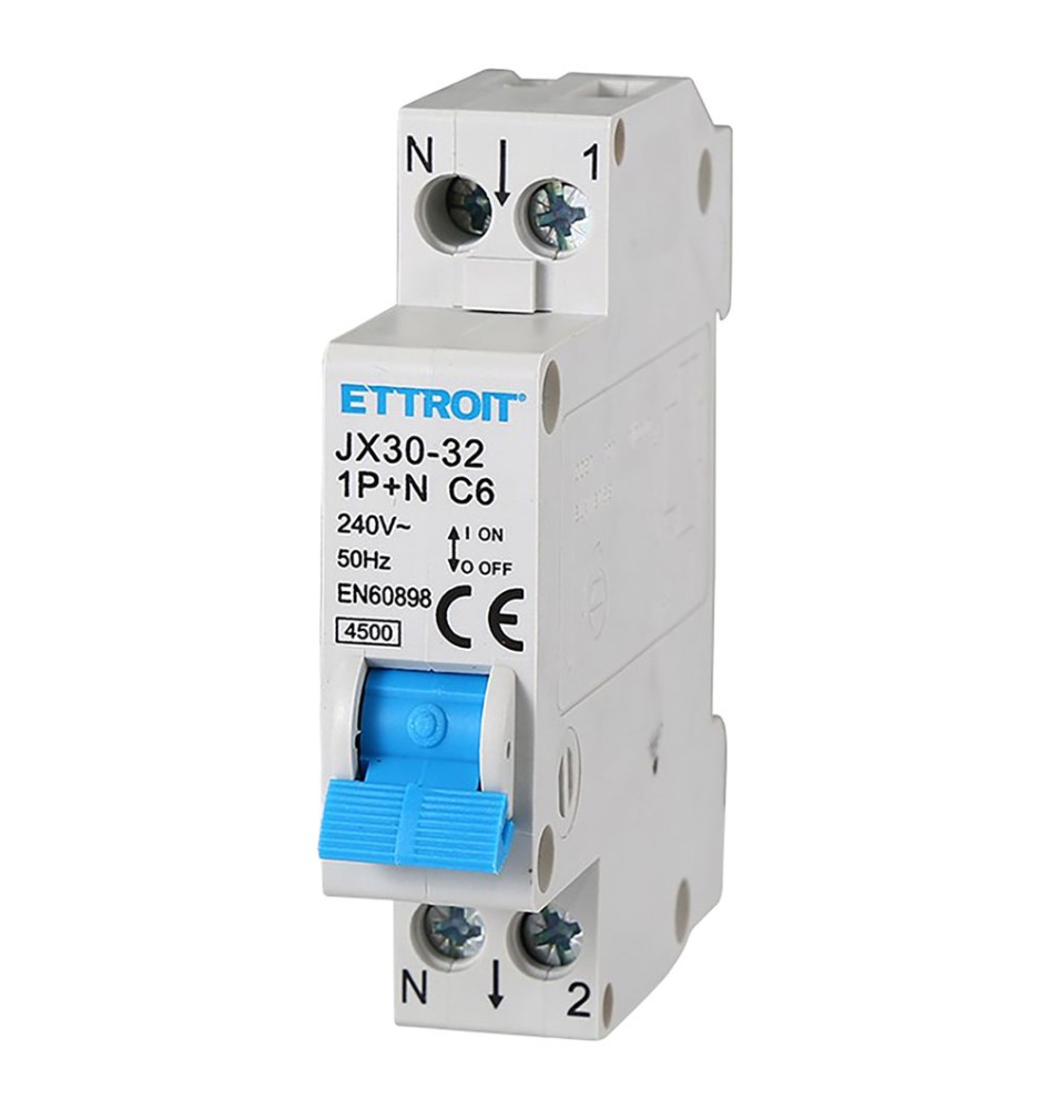 INTERRUTTORE MAGNETOTERMICO 1P+N - 6A