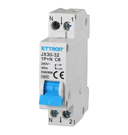 INTERRUTTORE MAGNETOTERMICO 1P+N - 10A